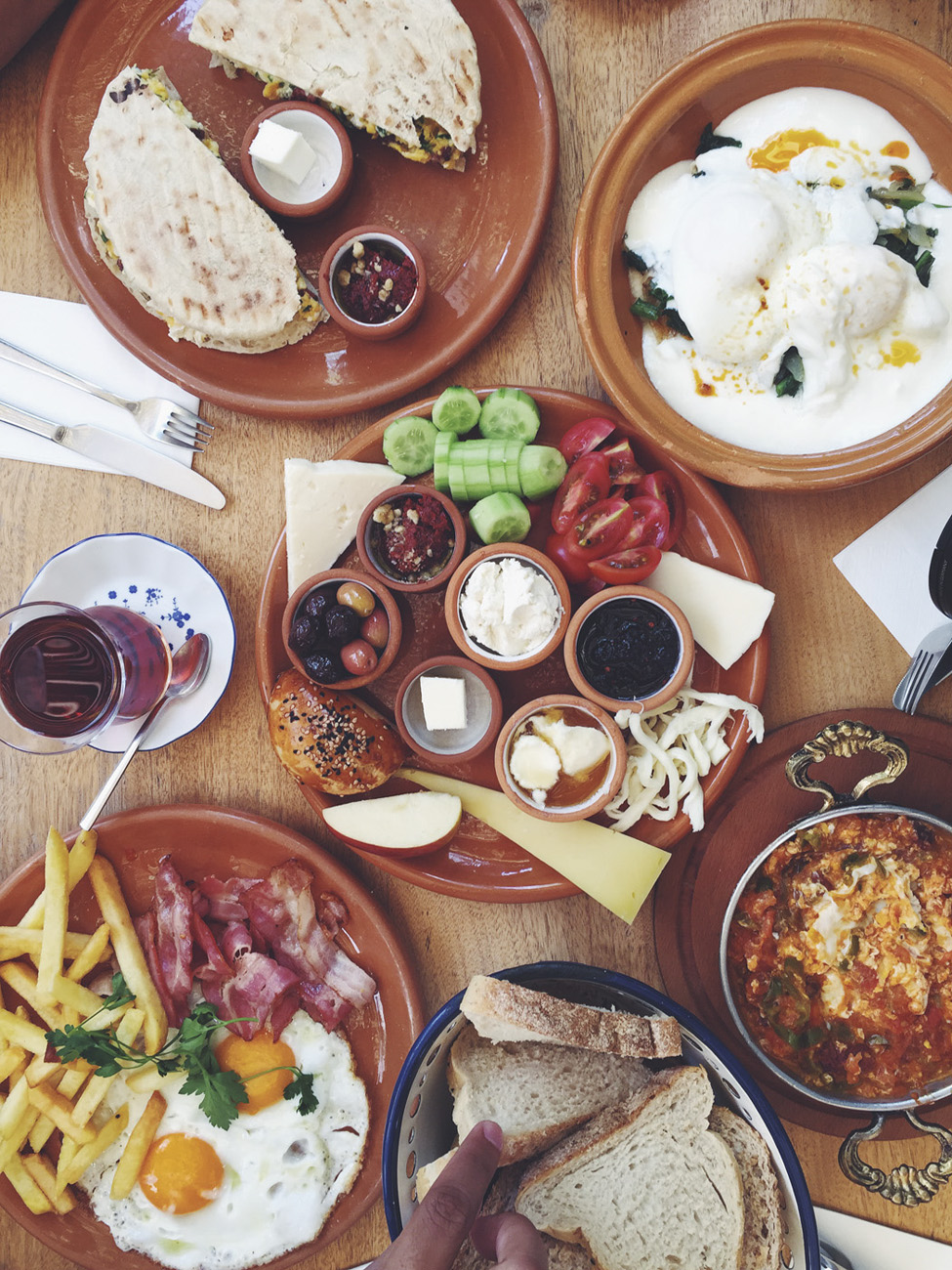 turkey traditional turkish breakfast spread kahve6 restaurant