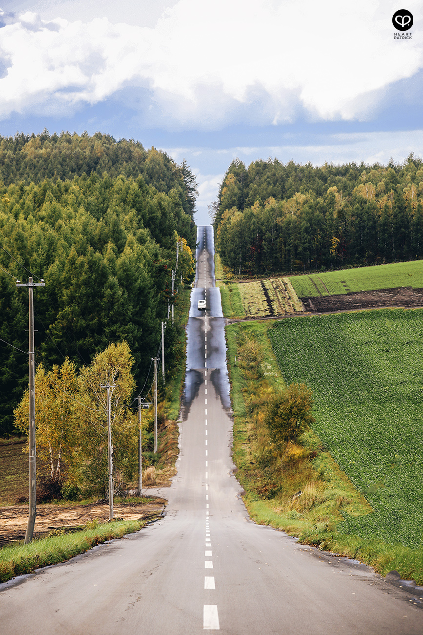 heartpatrick travel photography photojournalism hokkaido japan street biei roller coaster road