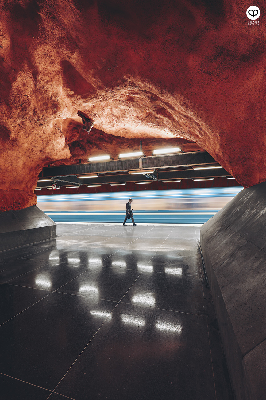 heartpatrick stockholm sweden subway train station underground art