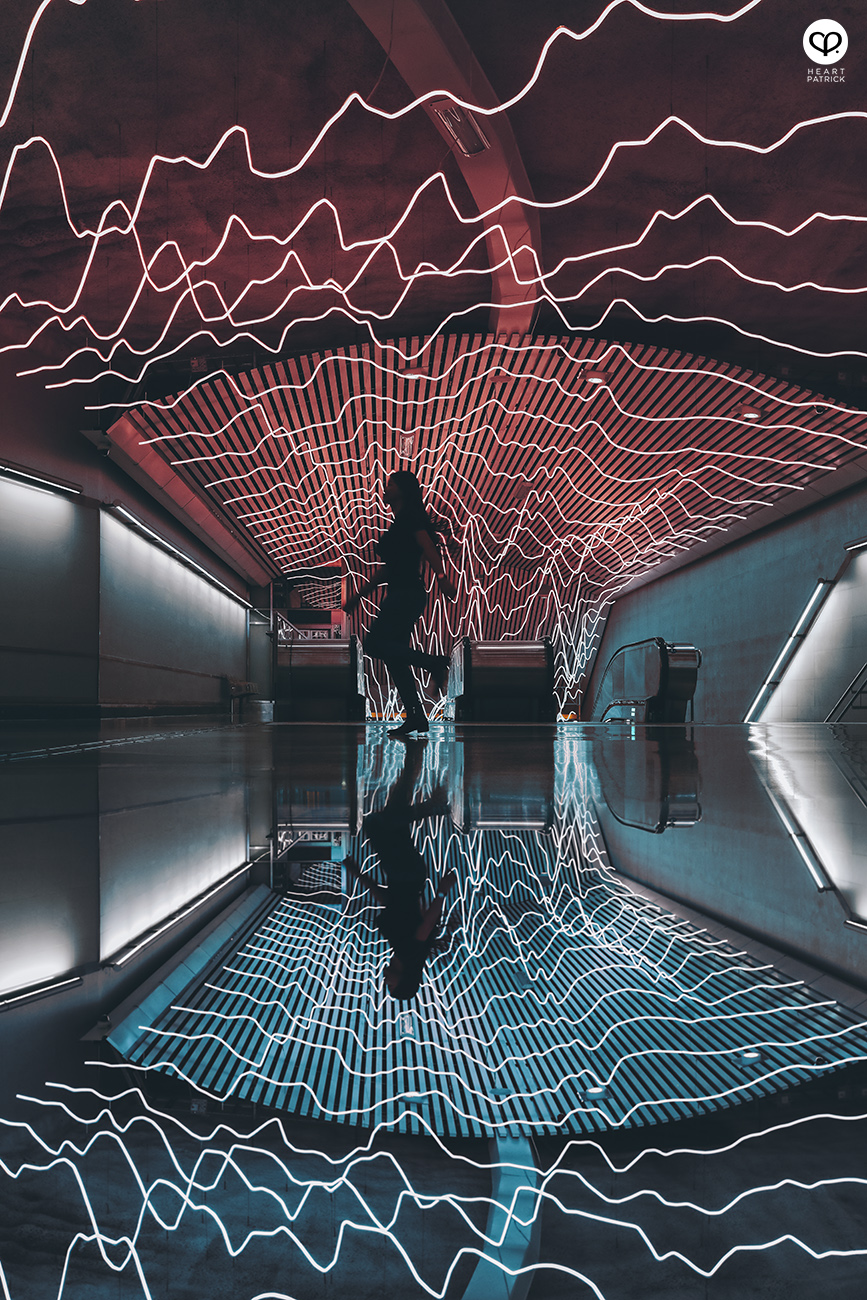 heartpatrick stockholm sweden subway train station underground art