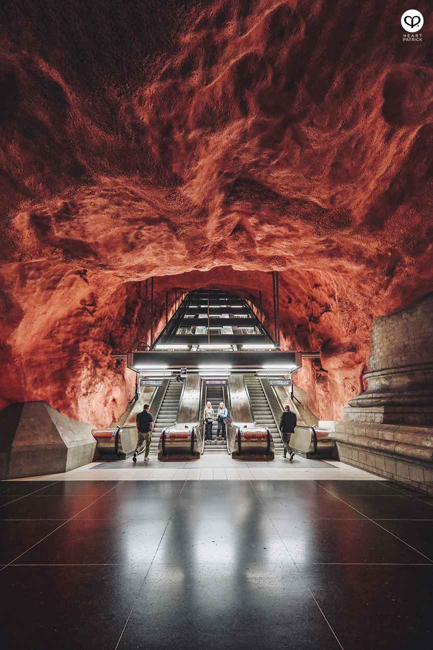 heartpatrick stockholm sweden subway train station underground art