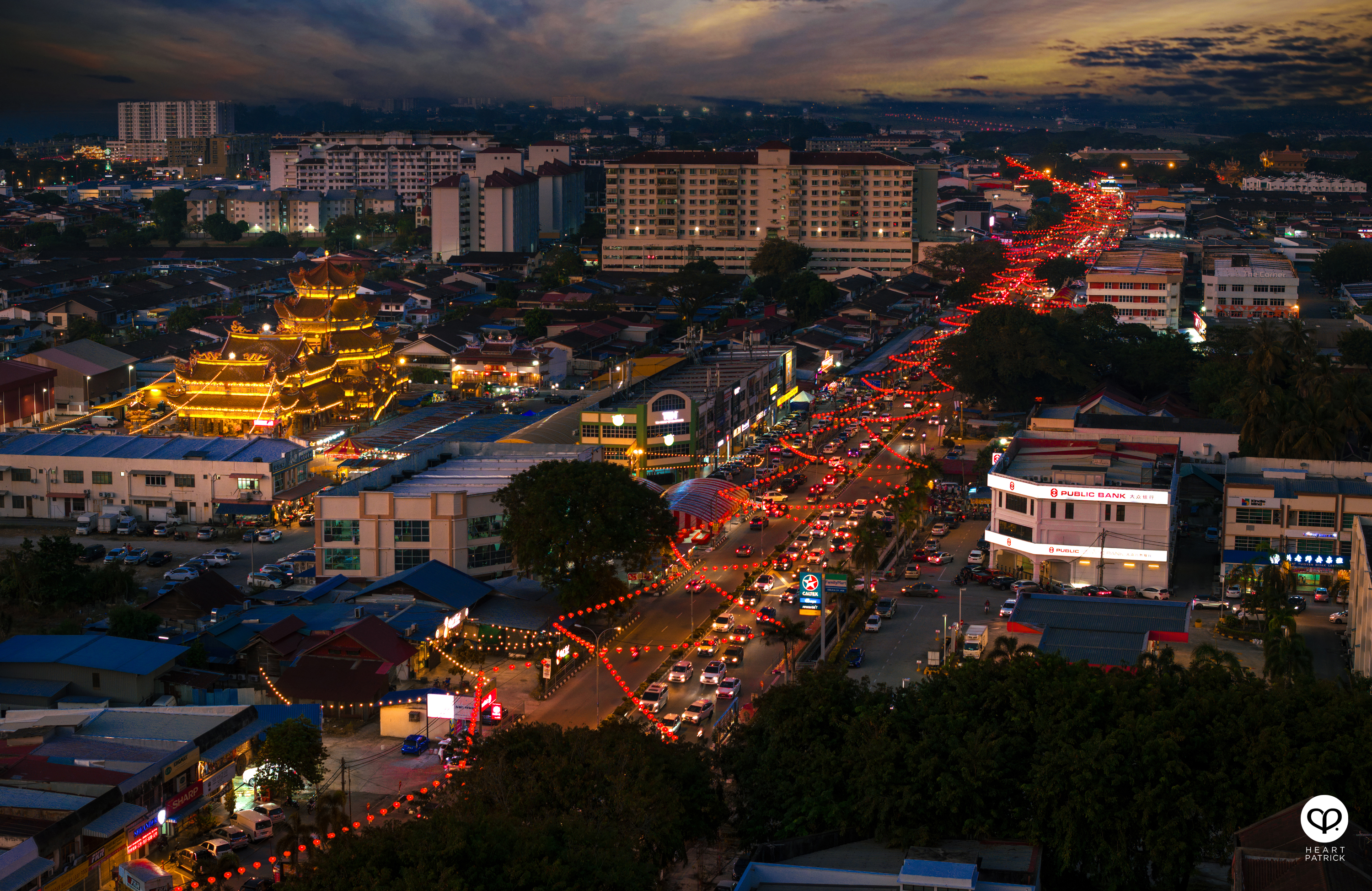 heartpatrick street heritage photography chinese new year 2025 butterworth malaysia raja uda lanterns