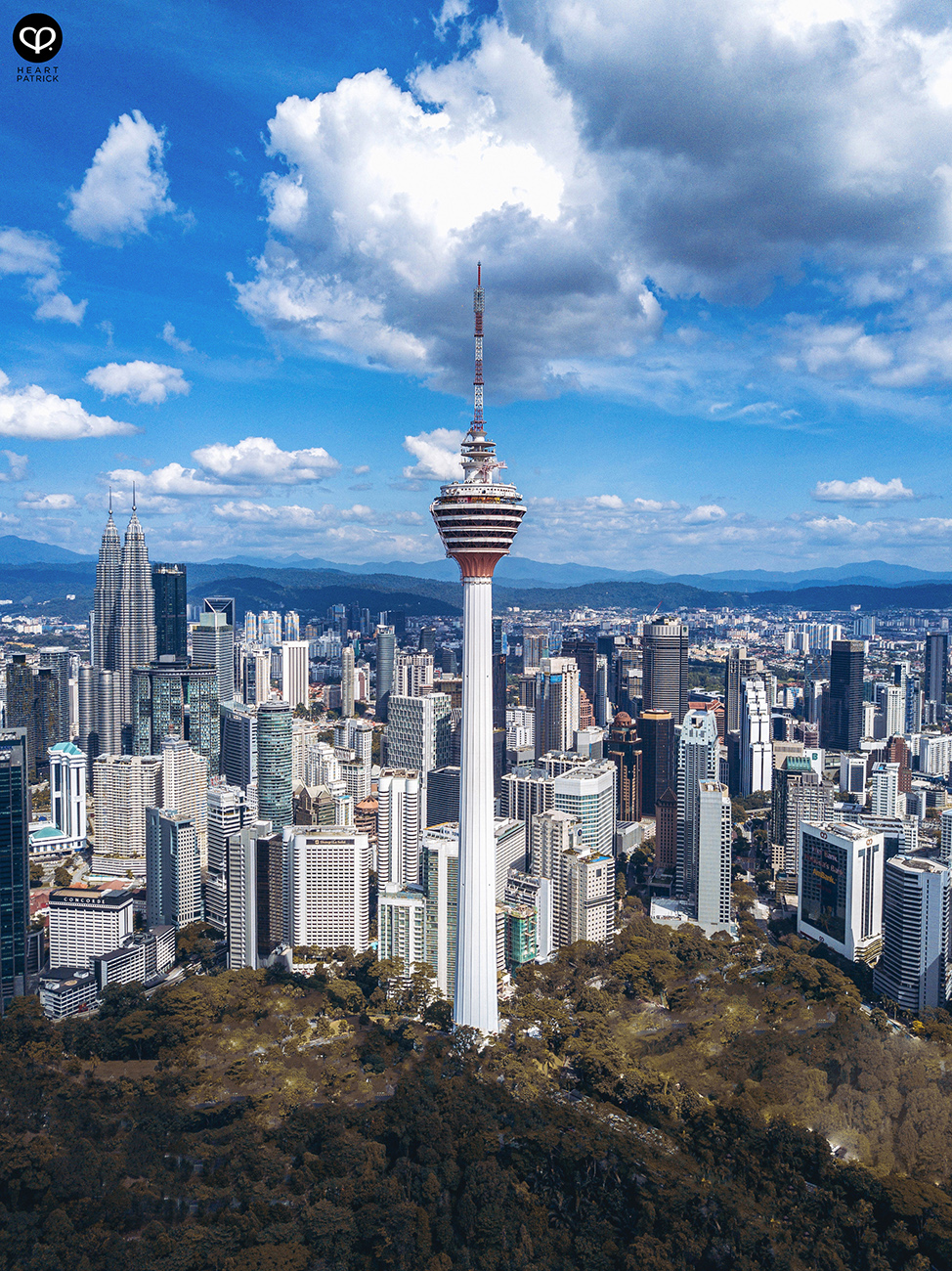 heartpatrick aerial urban exploring kl tower kuala lumpur malaysia dji mavic pro