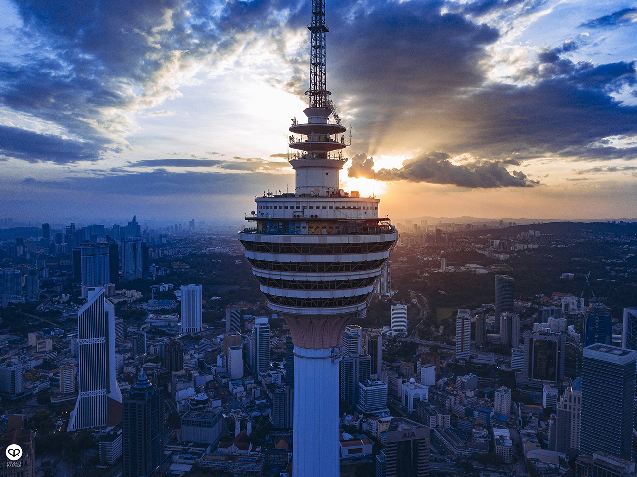 heartpatrick aerial urban exploring kl tower kuala lumpur malaysia dji mavic pro