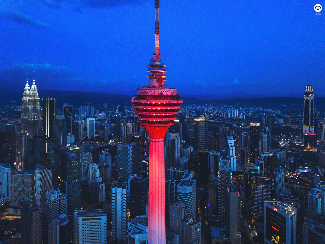 heartpatrick aerial urban exploring kl tower kuala lumpur malaysia dji mavic pro