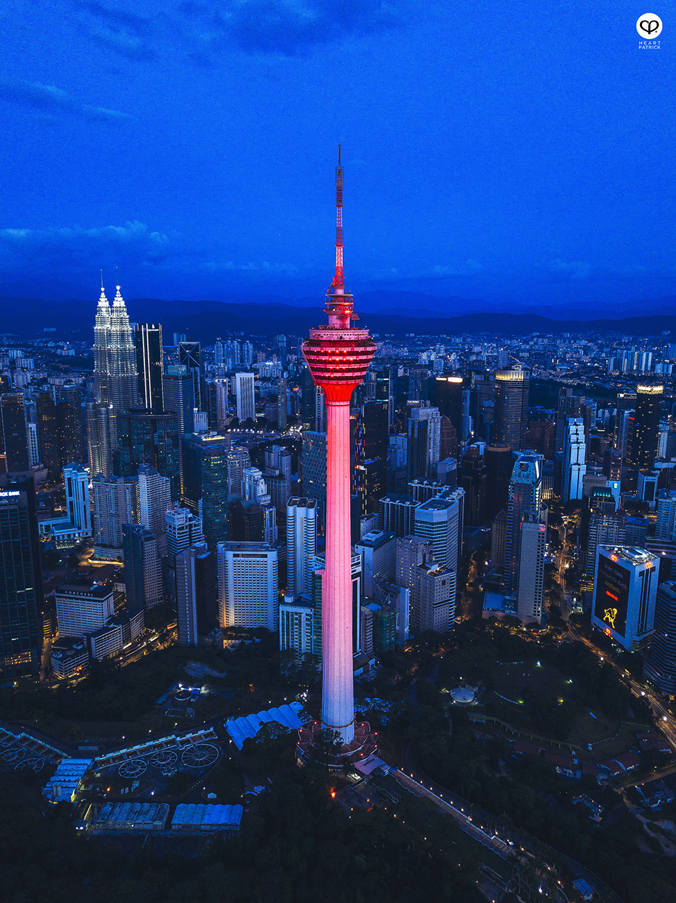 heartpatrick aerial urban exploring kl tower kuala lumpur malaysia dji mavic pro