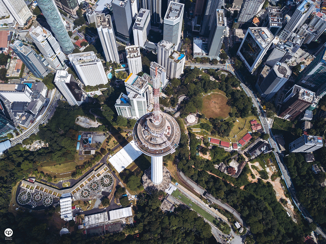heartpatrick aerial urban exploring kl tower kuala lumpur malaysia dji mavic pro
