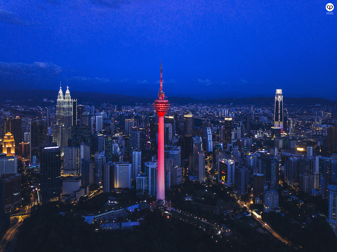 heartpatrick aerial urban exploring kl tower kuala lumpur malaysia dji mavic pro