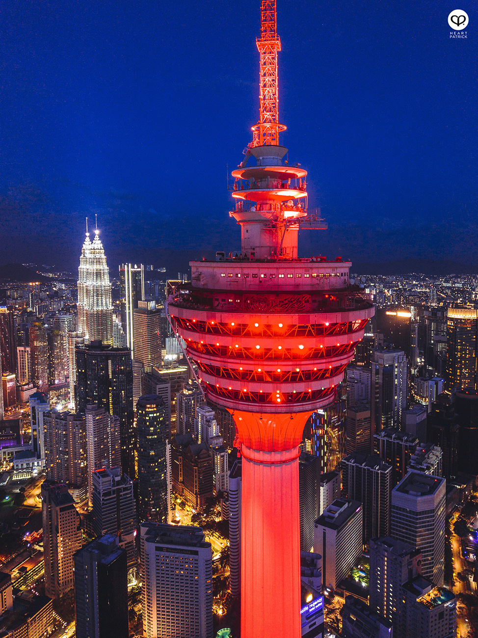 heartpatrick aerial urban exploring kl tower kuala lumpur malaysia dji mavic pro