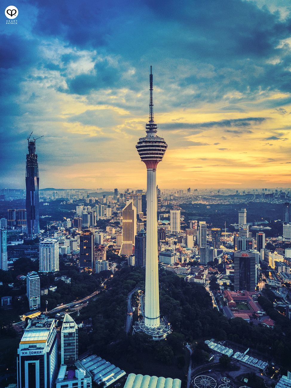 heartpatrick aerial urban exploring kl tower kuala lumpur malaysia dji mavic pro
