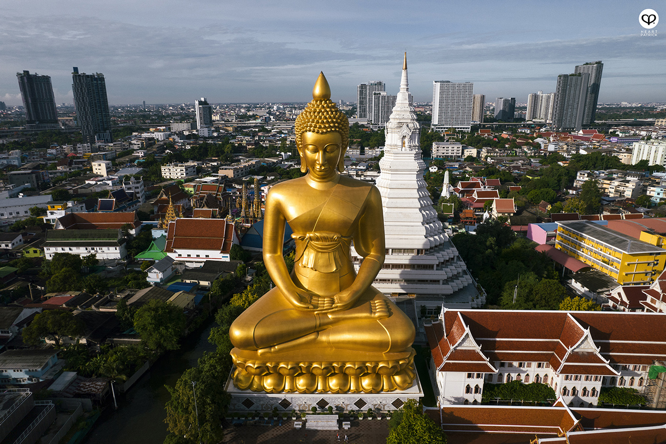 heartpatrick wak paknam buddhist temple bangkok thailand