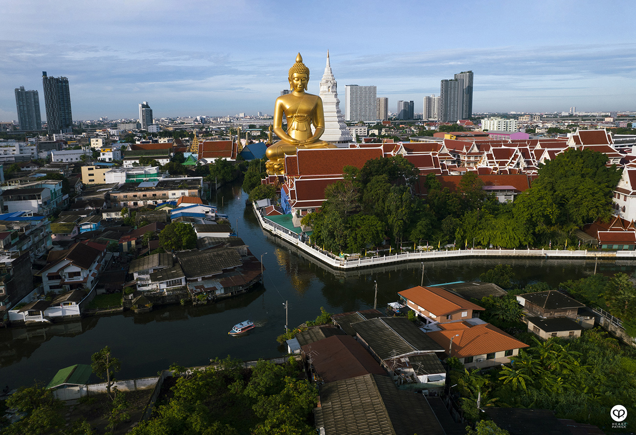 heartpatrick wak paknam buddhist temple bangkok thailand