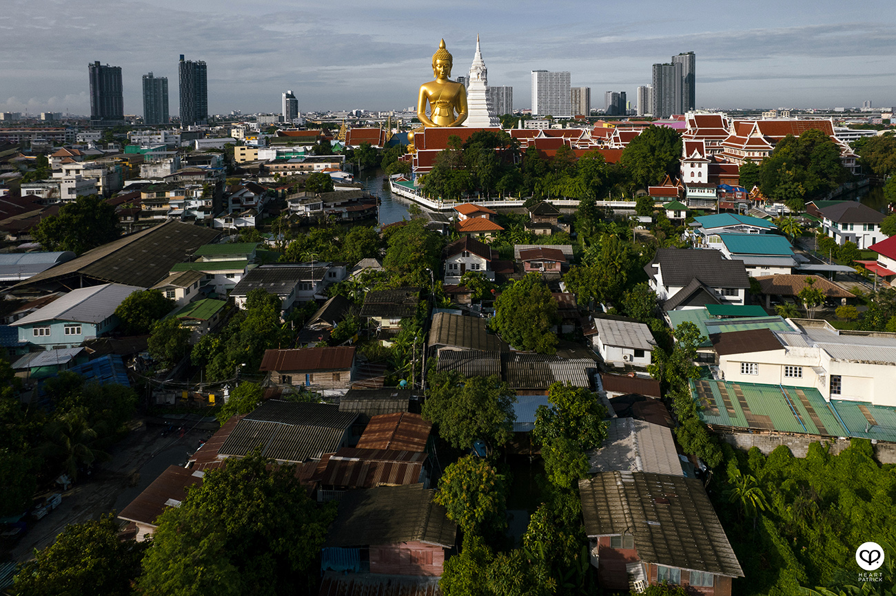 heartpatrick wak paknam buddhist temple bangkok thailand