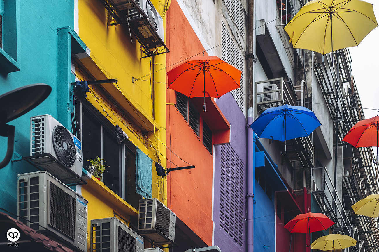 heartpatrick urban exploring colorful backlane brickfield umbrella