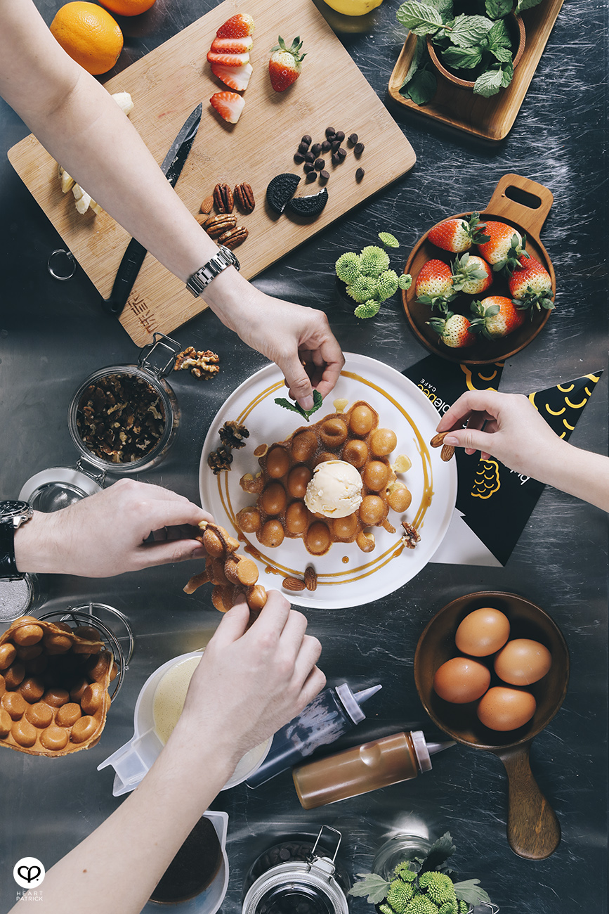 heartpatrick food photography bubble bee caf� petaling street kuala lumpur chinatown egg waffles