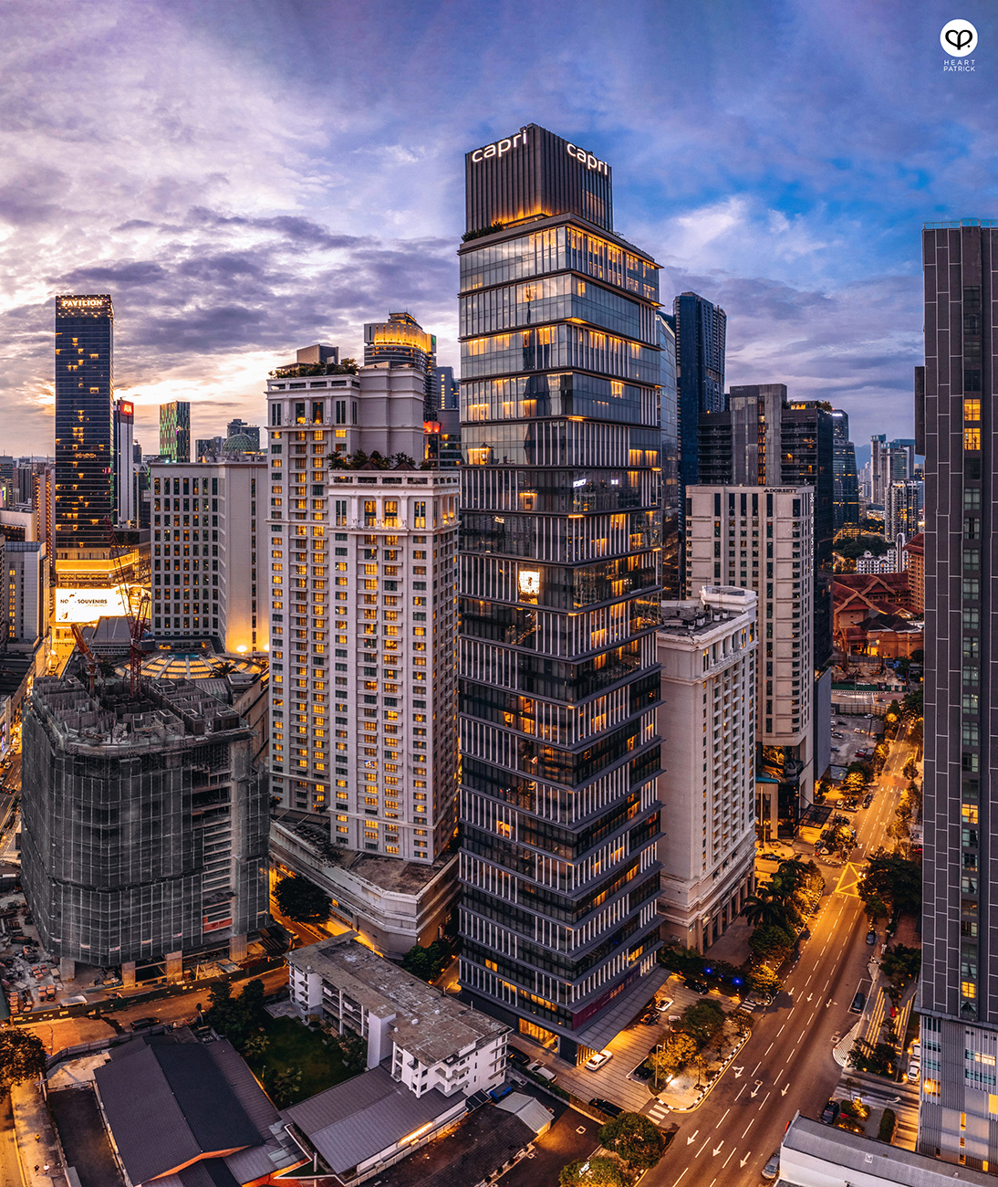 heartpatrick aerial architecture interior real estate property developer photography capri by fraser bukit bintang CDC