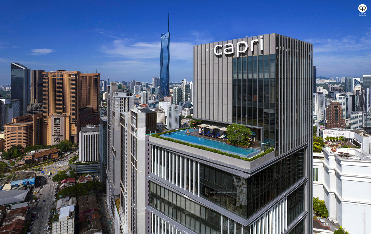 heartpatrick aerial architecture interior real estate property developer photography capri by fraser bukit bintang CDC
