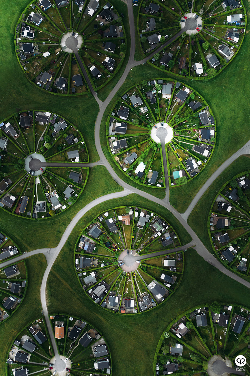 heartpatrick spaces urban exploring copenhagen denmark Brondby Haveby circular houses