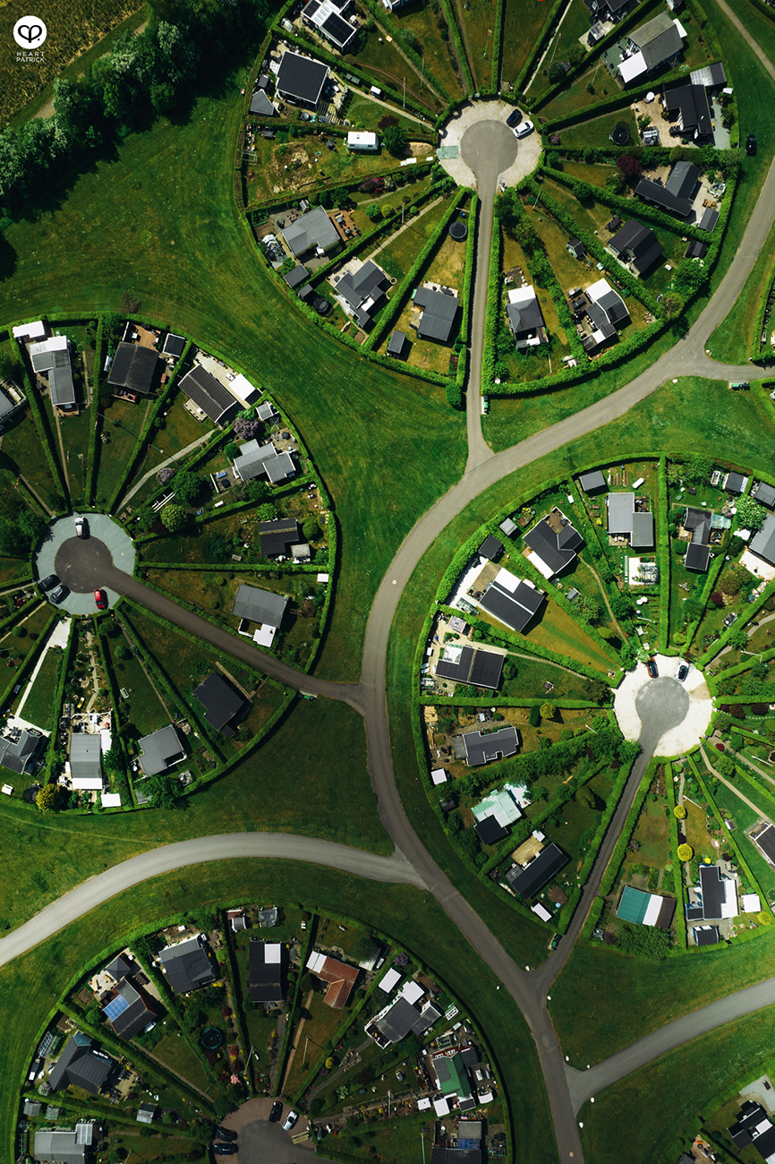 heartpatrick spaces urban exploring copenhagen denmark Brondby Haveby circular houses