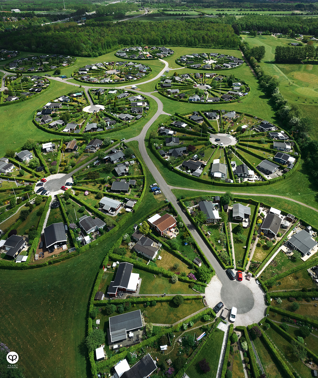 heartpatrick spaces urban exploring copenhagen denmark Brondby Haveby circular houses