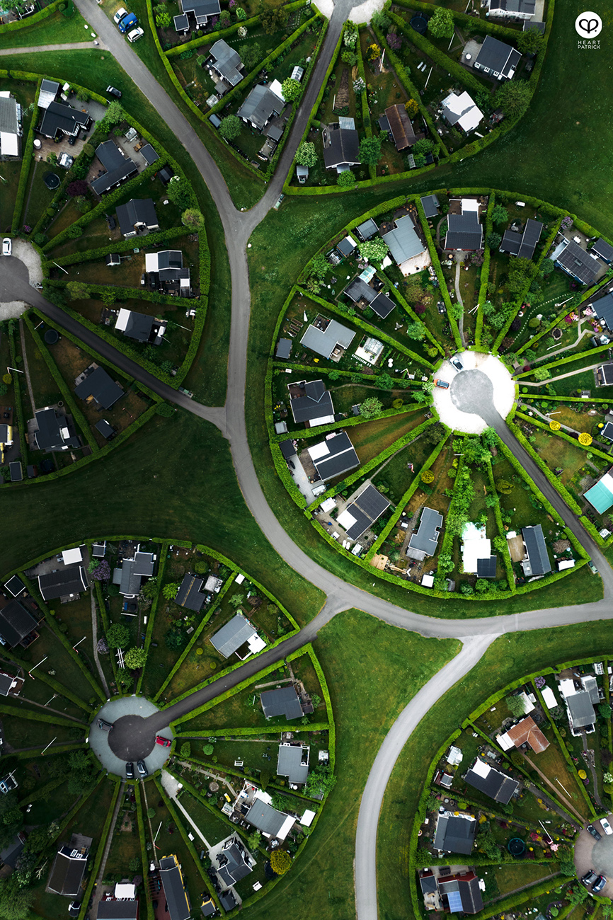 heartpatrick spaces urban exploring copenhagen denmark Brondby Haveby circular houses
