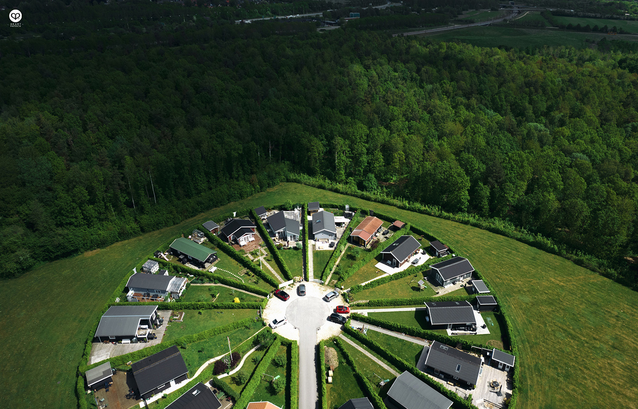heartpatrick spaces urban exploring copenhagen denmark Brondby Haveby circular houses