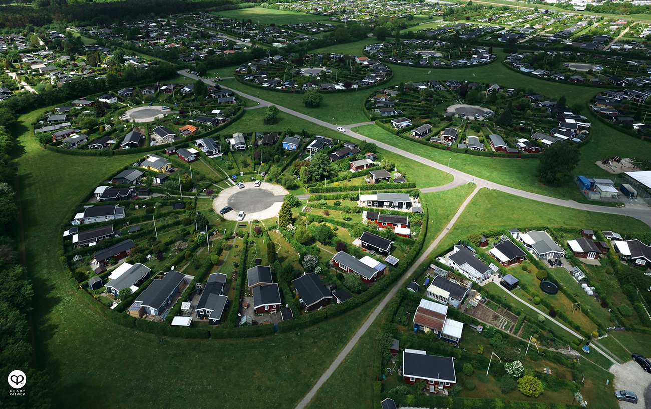 heartpatrick spaces urban exploring copenhagen denmark Brondby Haveby circular houses