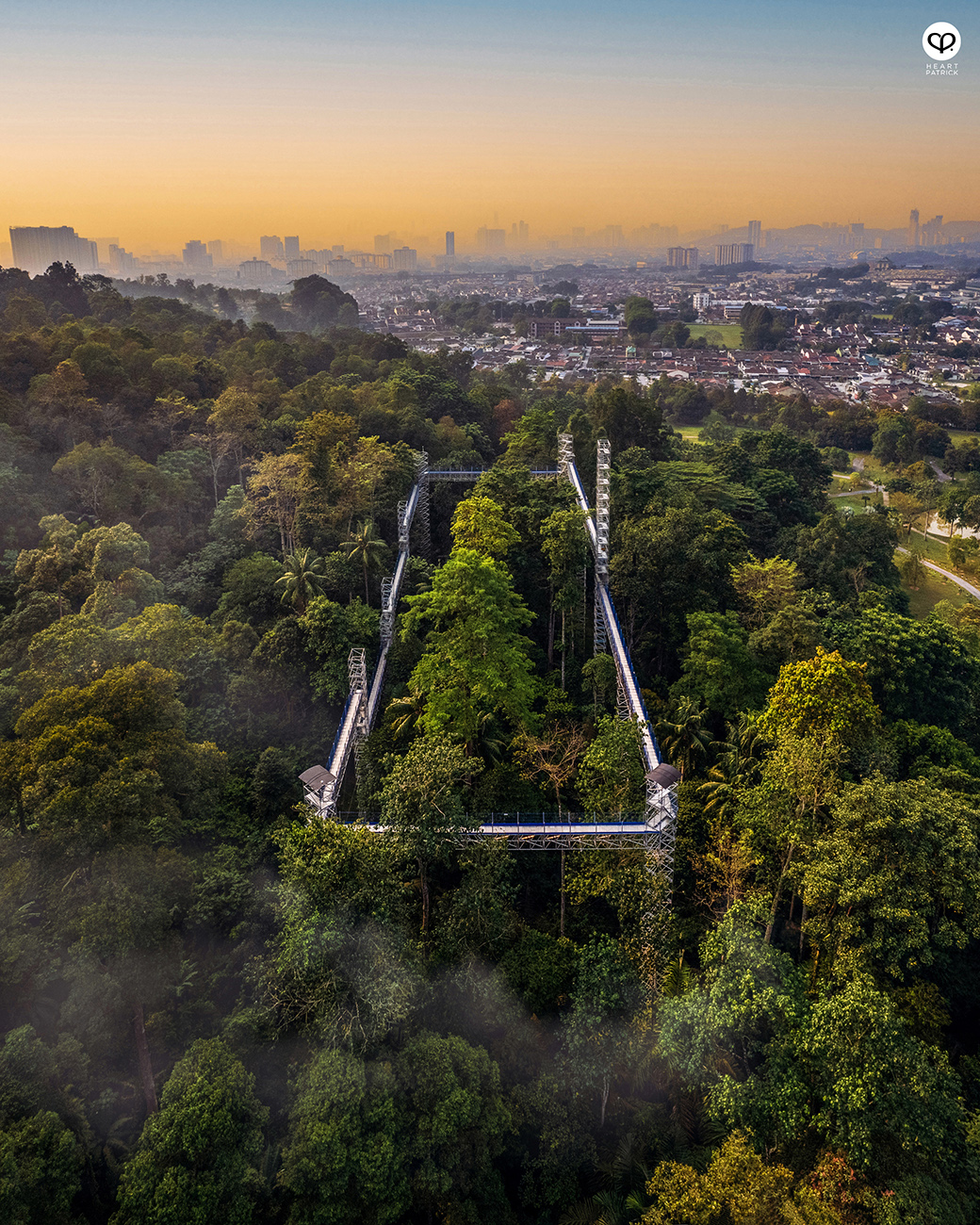 heartpatrick aerial photography urban exploring forest skywalk FRIM kepong