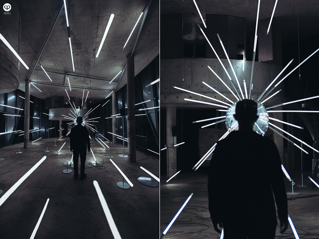 heartpatrick urban exploring star kl light installation jun ong godown