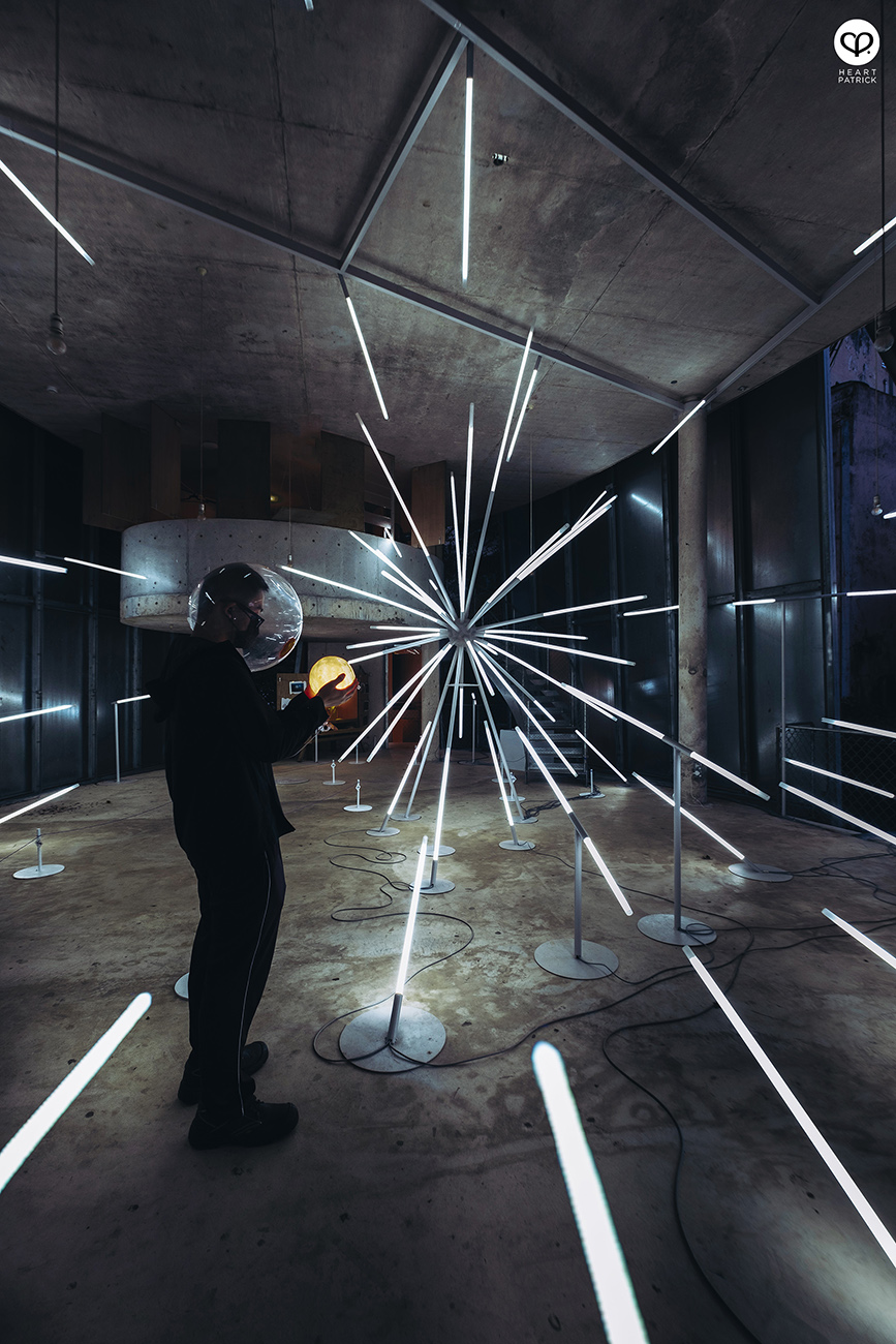 heartpatrick urban exploring star kl light installation jun ong godown