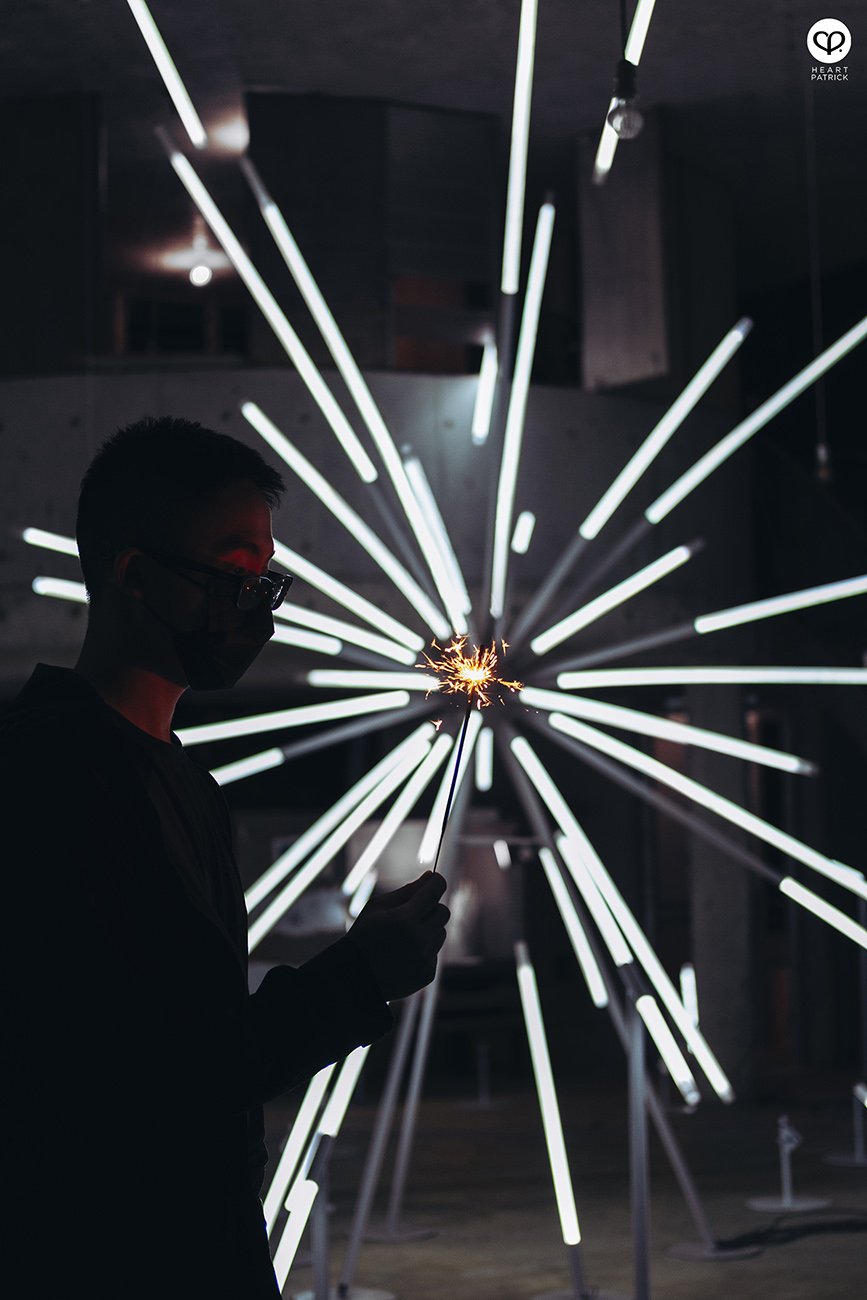 heartpatrick urban exploring star kl light installation jun ong godown