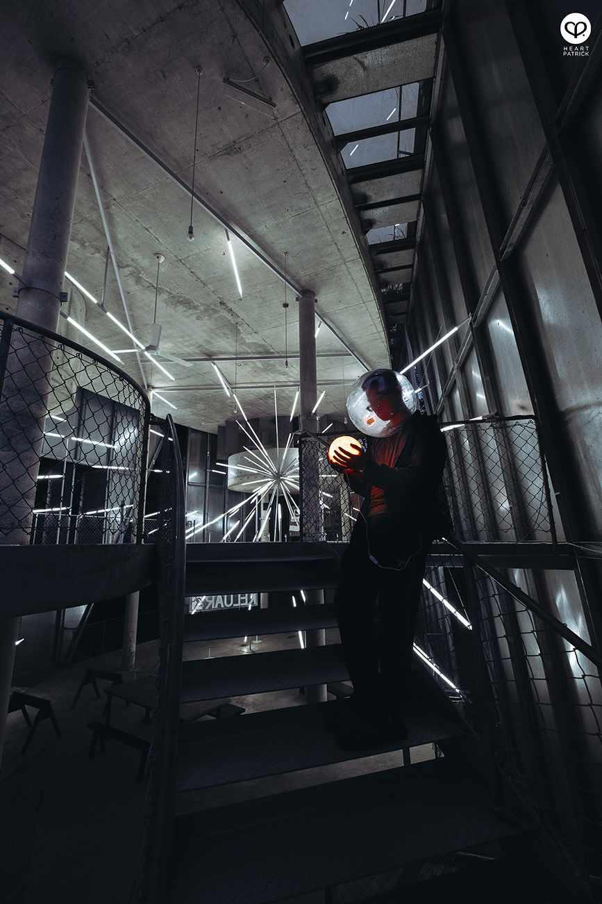heartpatrick urban exploring star kl light installation jun ong godown