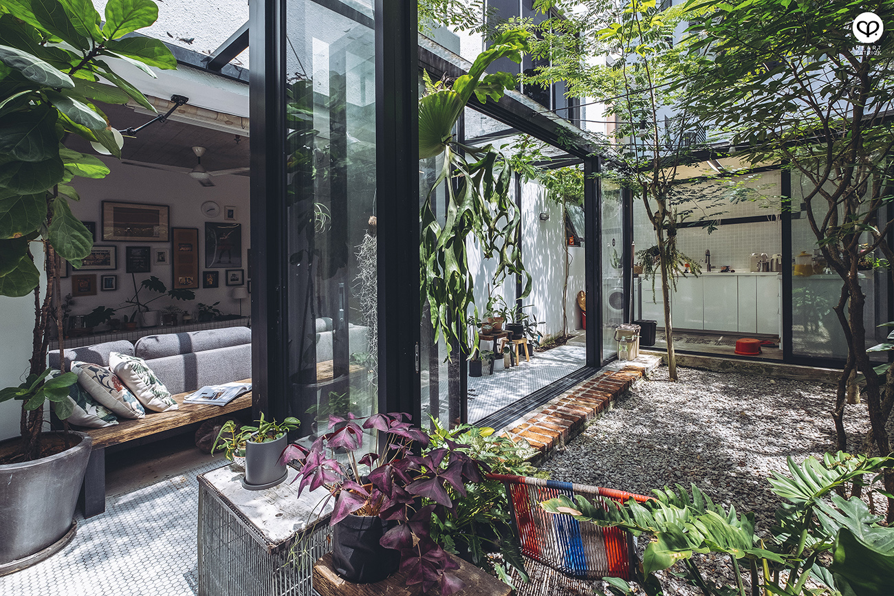 heartpatrick spaces industrial vintage interior design courtyard garden centrio pantai hillpark