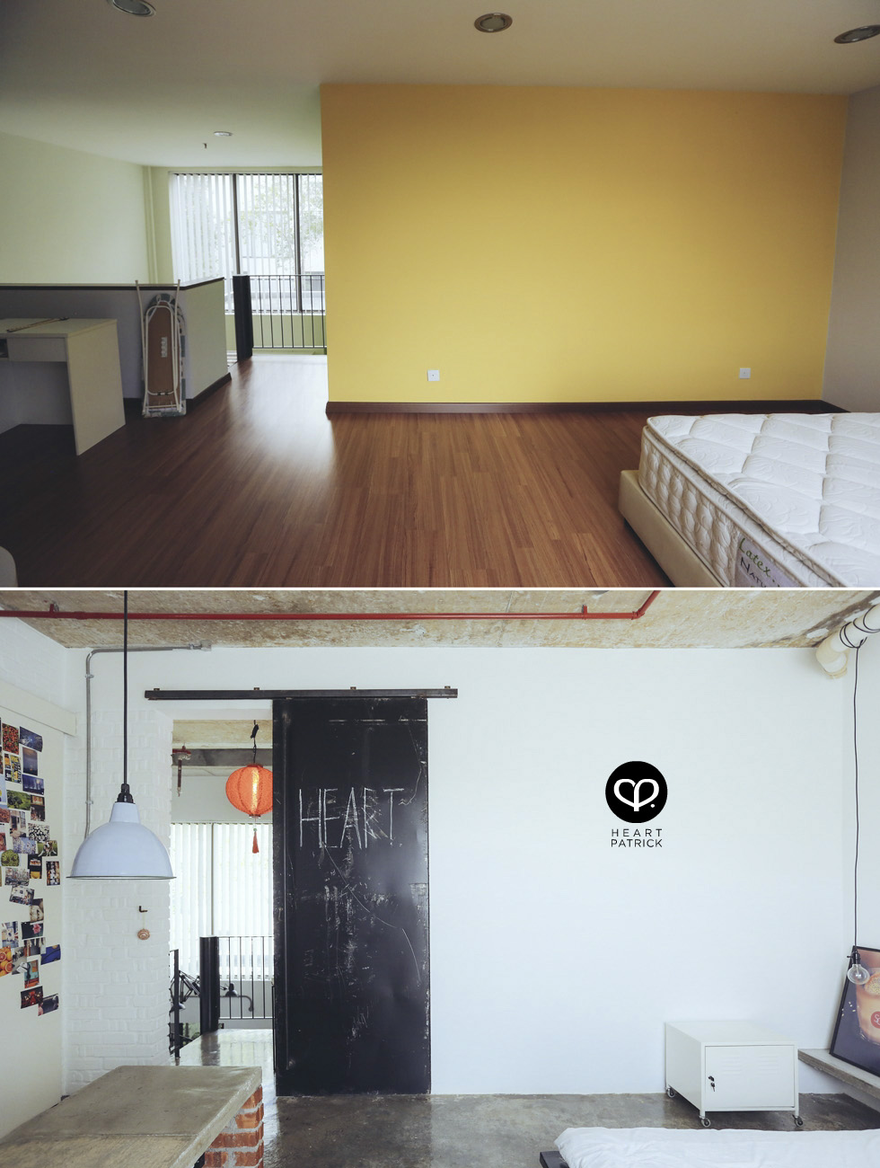 Heartifacts industrial vintage interior design renovation work