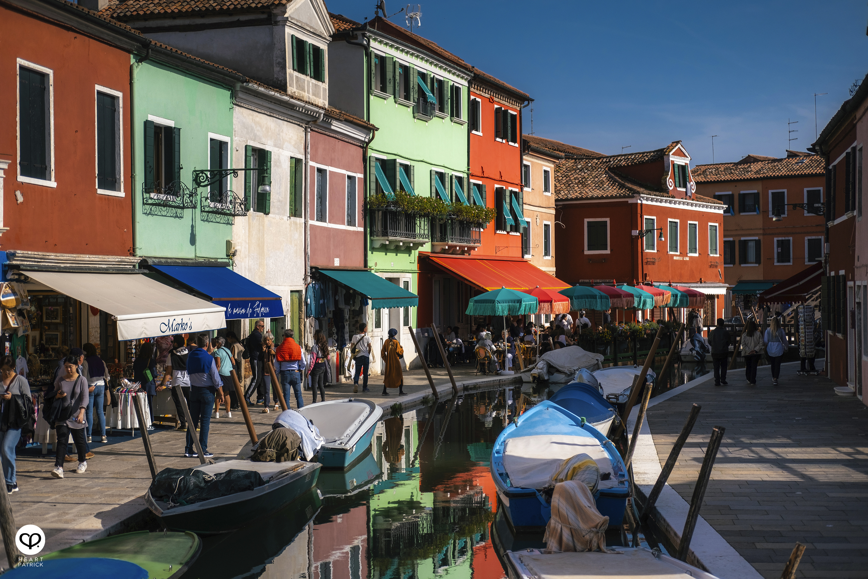 heartpatrick travel burano island venice italy colorful town