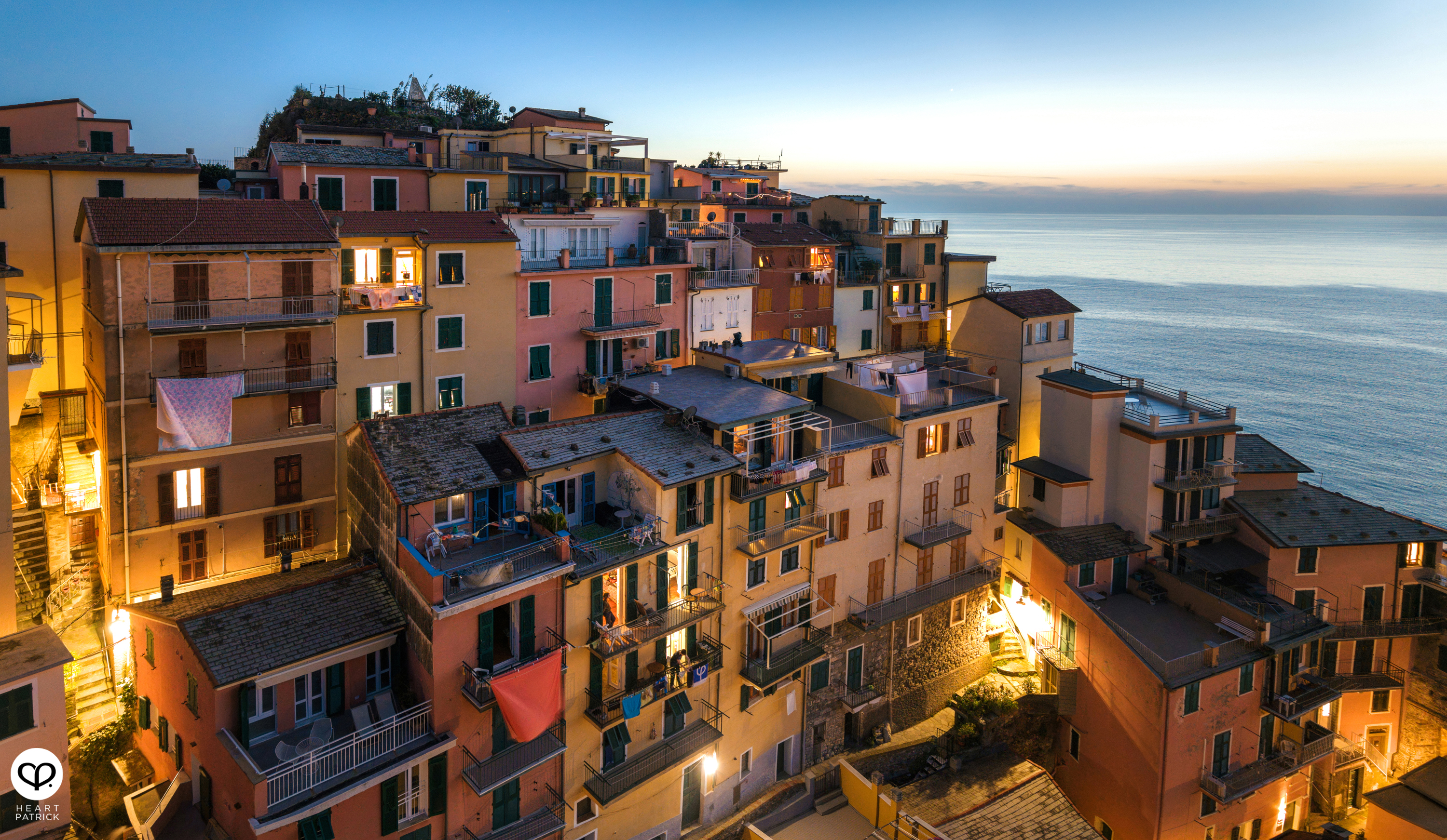 heartpatrick travel aerial photography cinque terre italy
