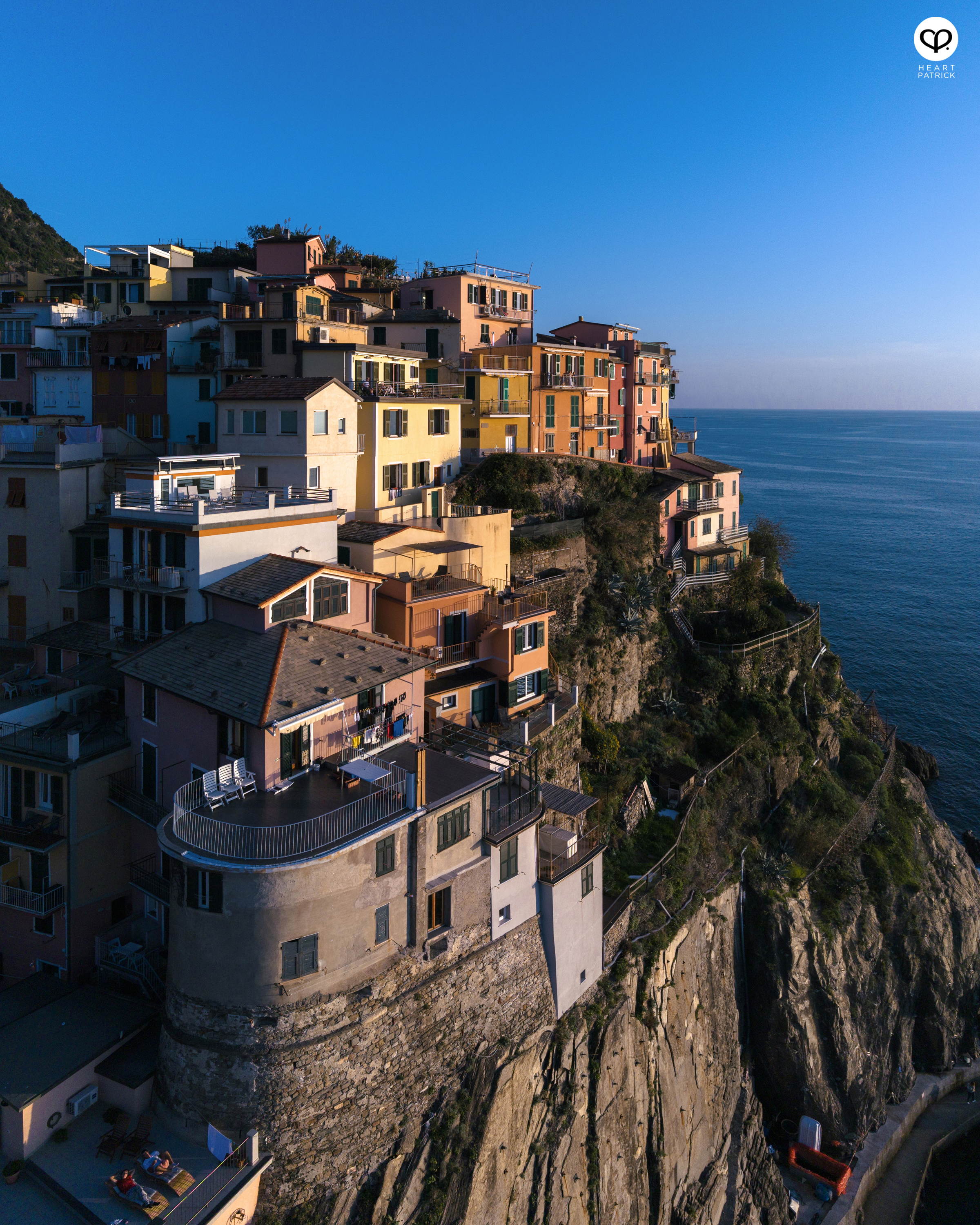 heartpatrick travel aerial photography cinque terre italy
