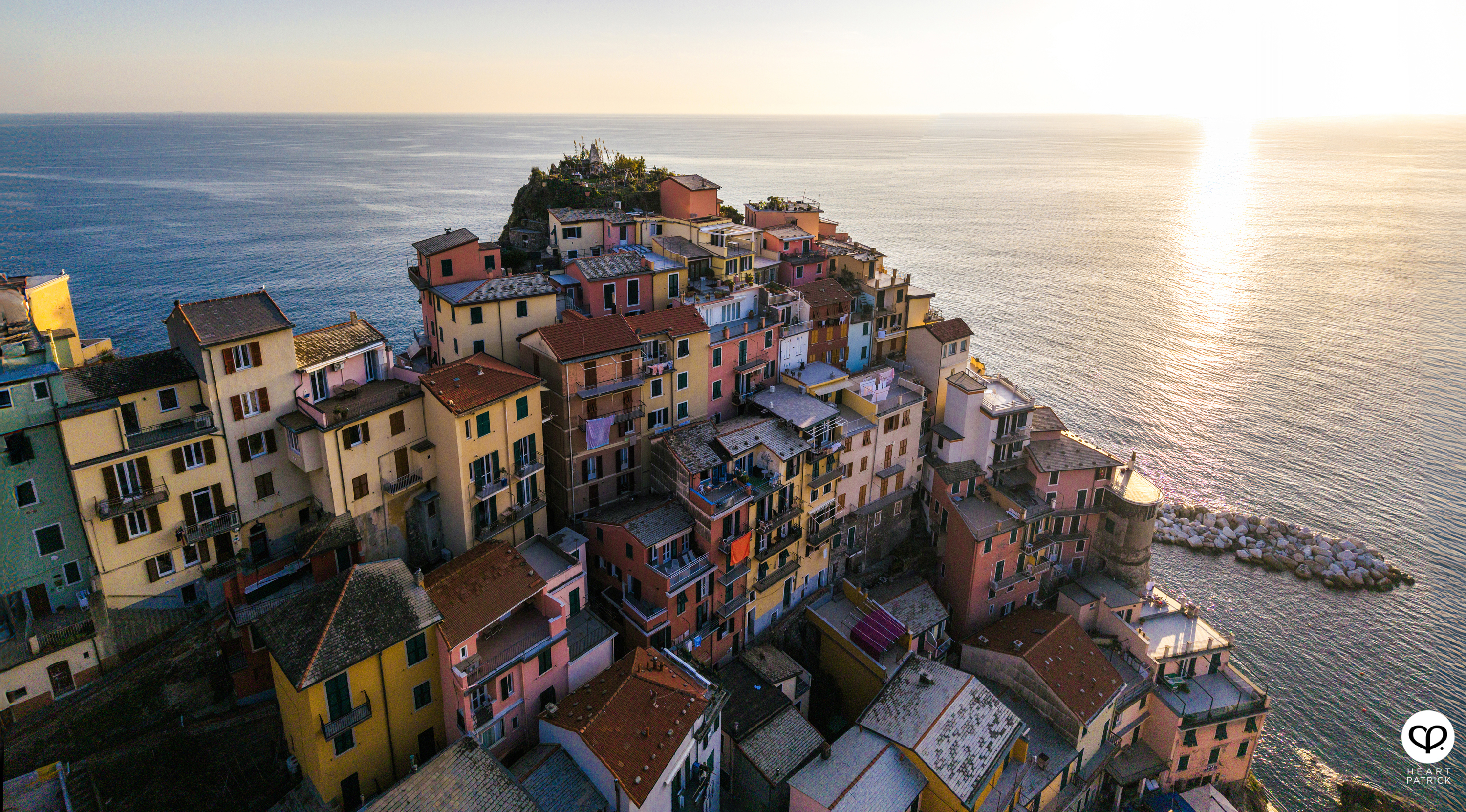heartpatrick travel aerial photography cinque terre italy