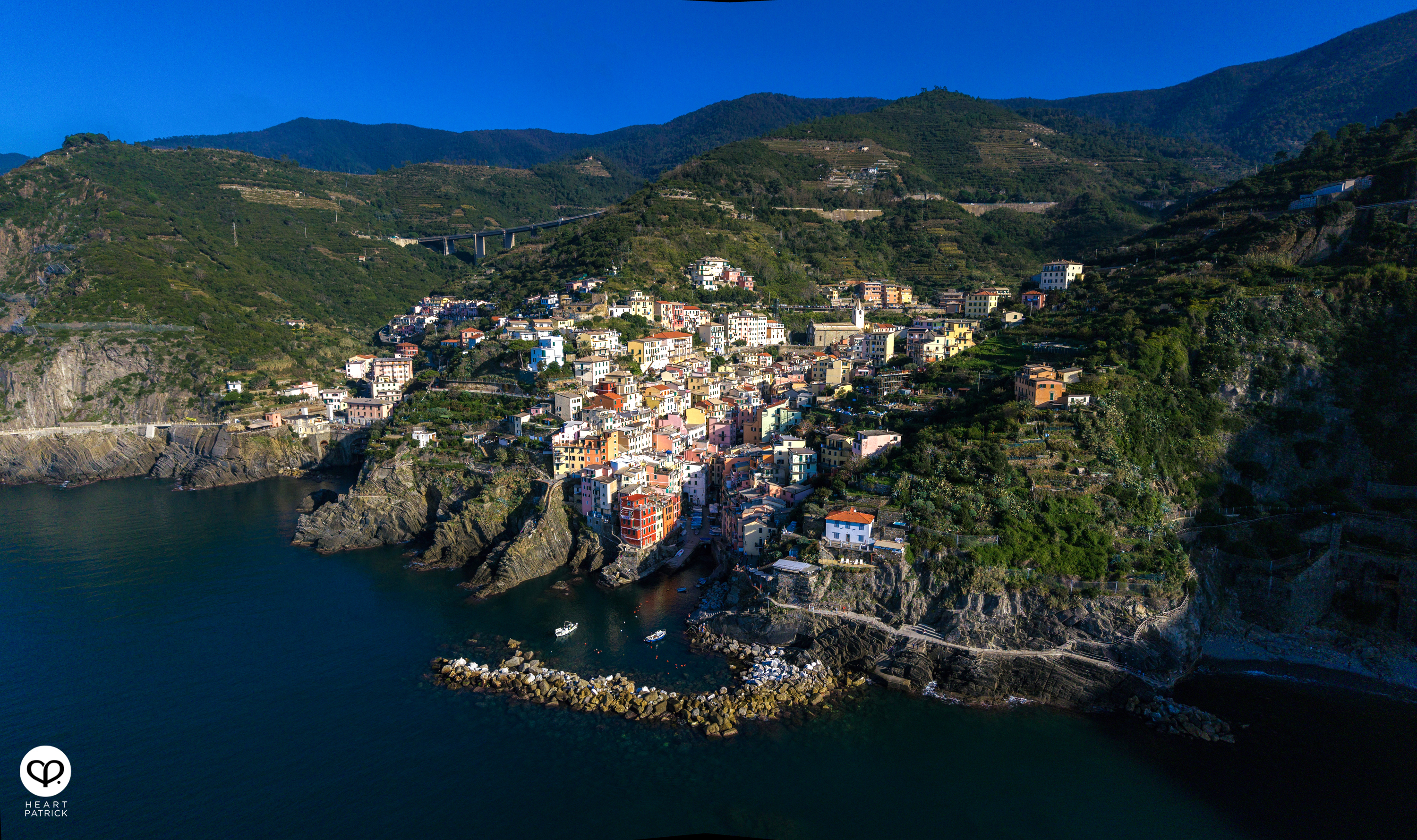 heartpatrick travel aerial photography cinque terre italy