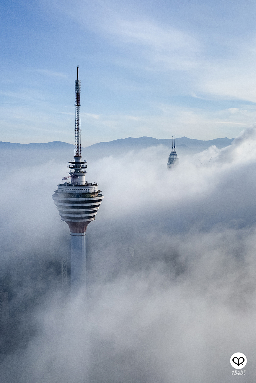 heartpatrick urban exploring aerial photography kuala lumpur malaysia in the clouds petronas twin towers kl tower merdeka pnb118 trx