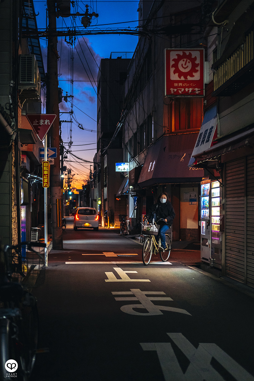 heartpatrick travel osaka japan evening street photography