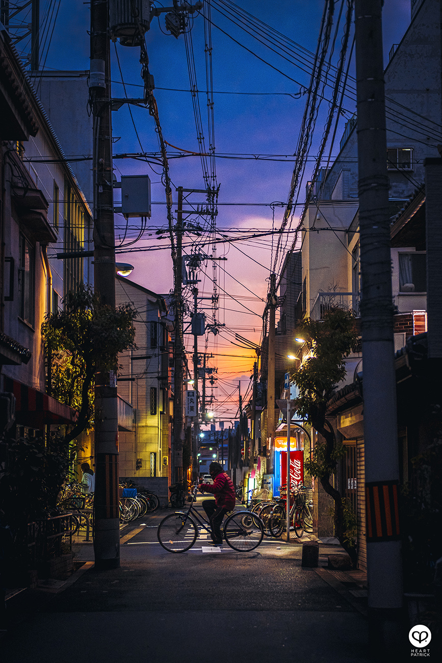 heartpatrick travel osaka japan evening street photography