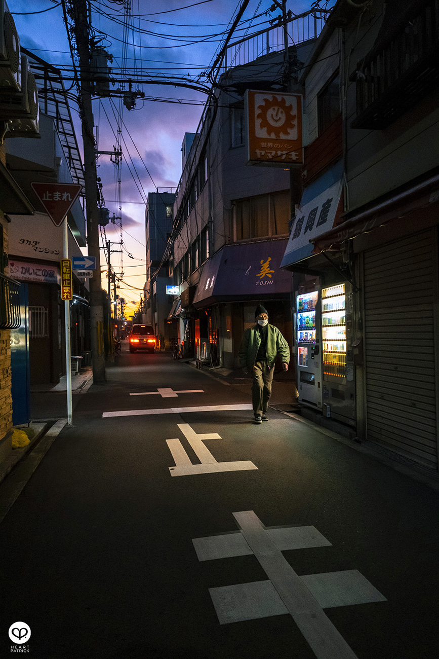 heartpatrick travel osaka japan evening street photography