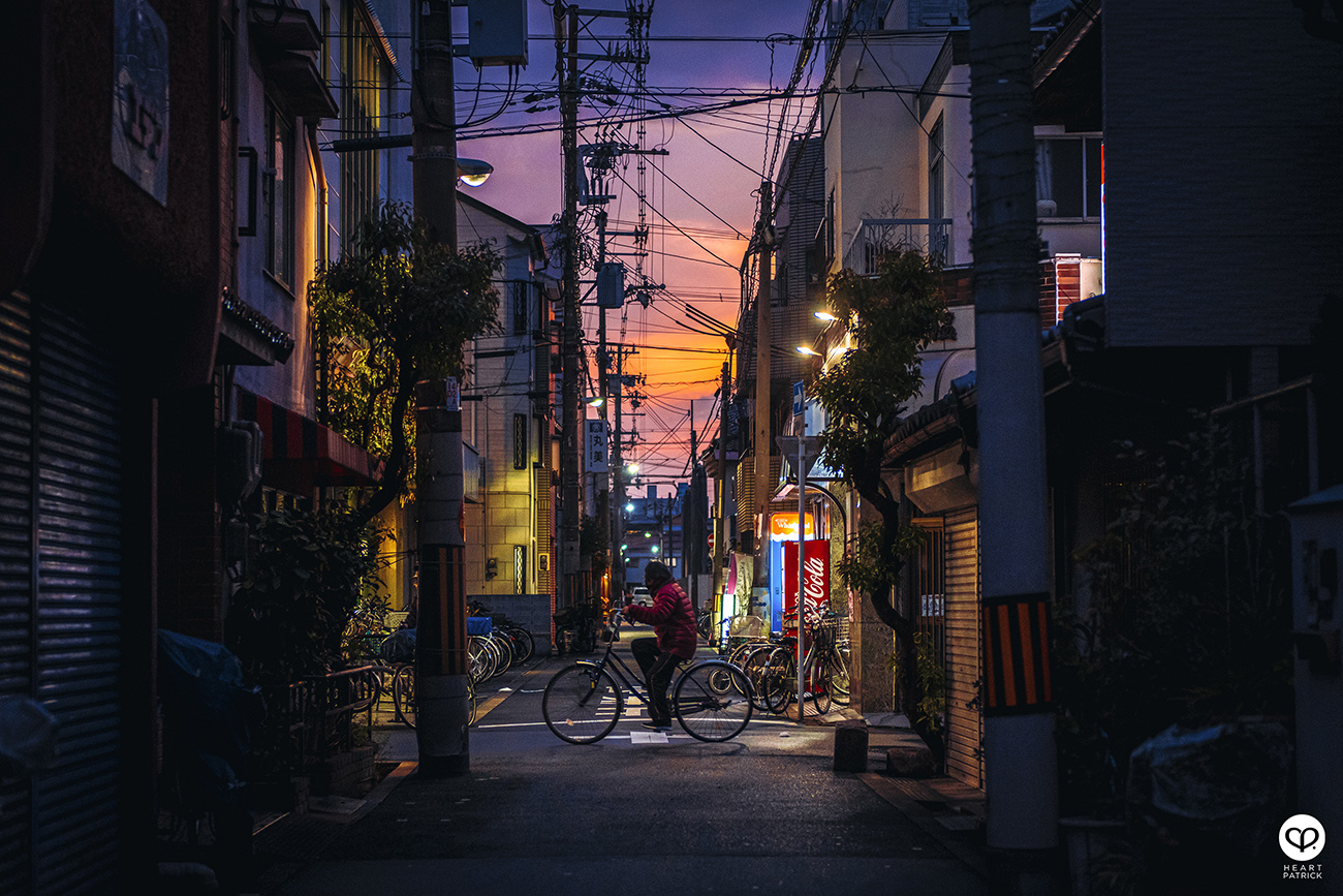 heartpatrick travel osaka japan evening street photography