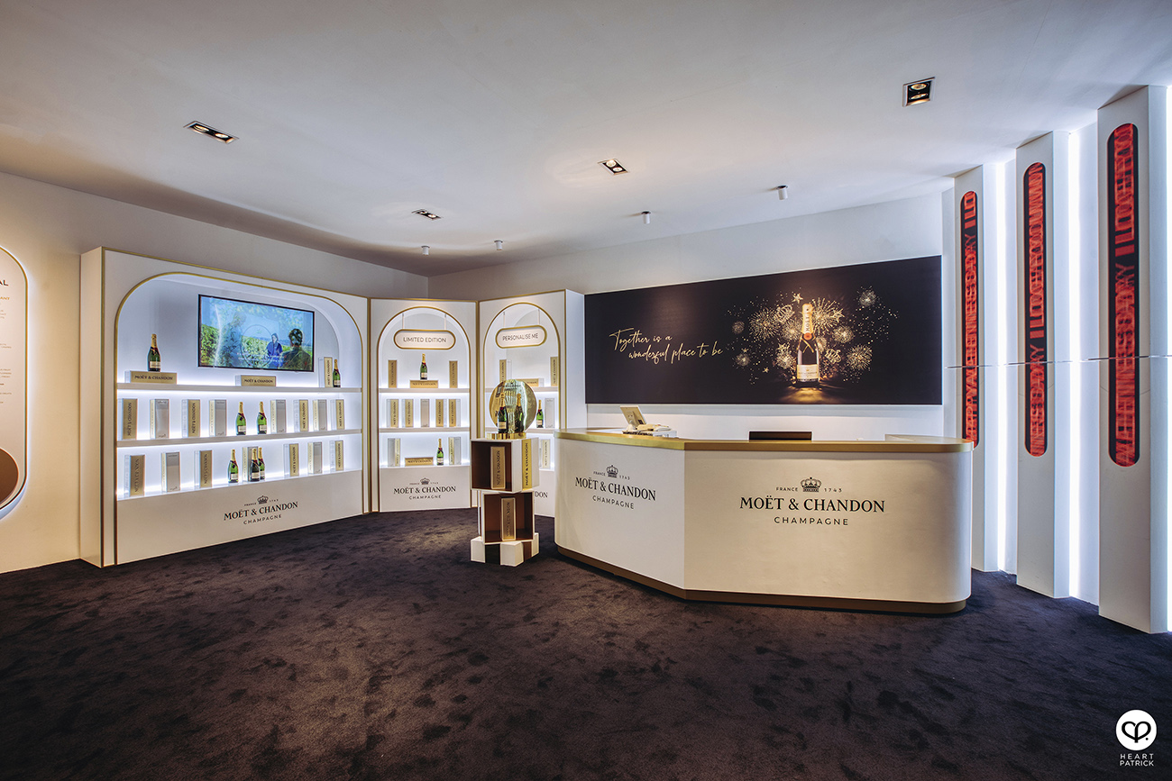 heartpatrick interior photography moet chandon installation pavilion kl perk idea