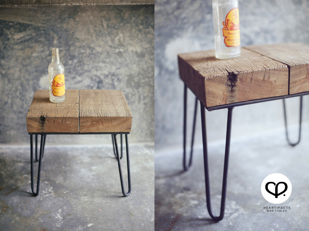 heartpatrick heartifacts industrial vintage furniture recycled railway sleeper