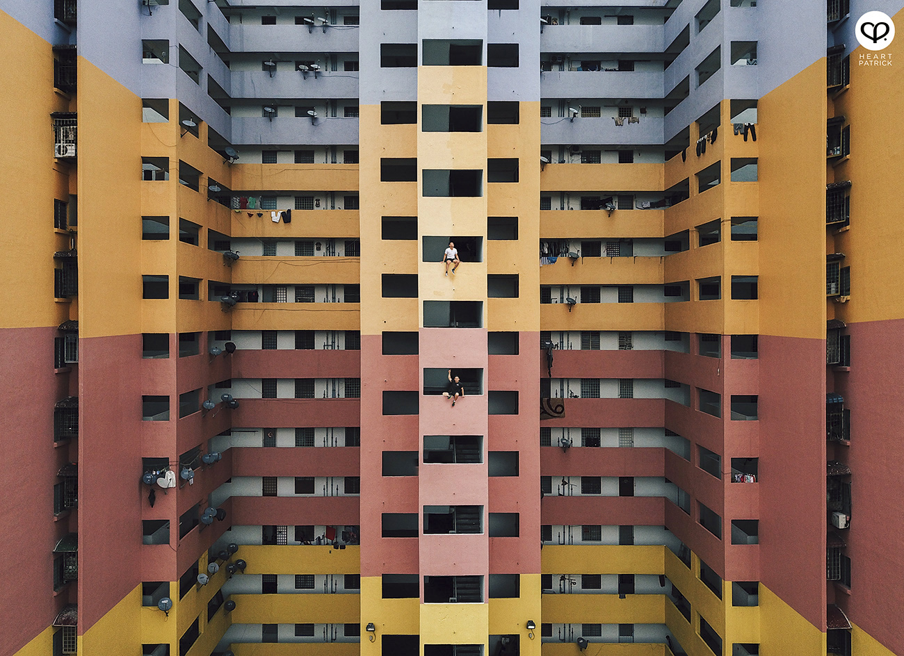 heartpatrick urban exploring PPR Perkasa colorful fa�ade maluri kuala lumpur