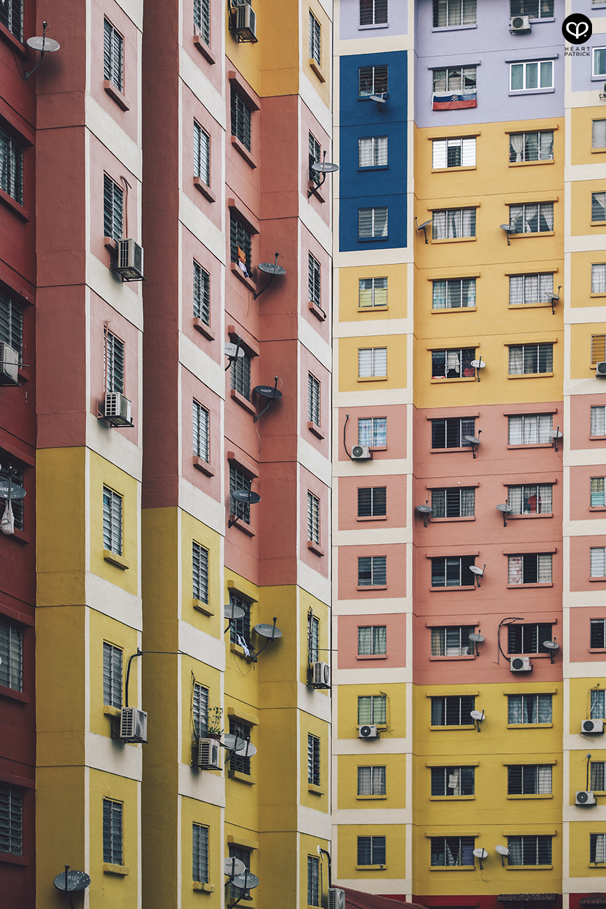 heartpatrick urban exploring PPR Perkasa colorful fa�ade maluri kuala lumpur