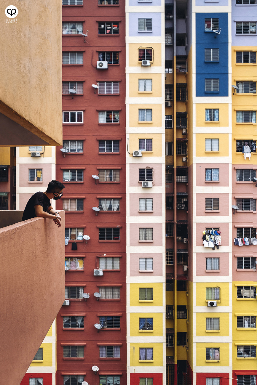 heartpatrick urban exploring PPR Perkasa colorful fa�ade maluri kuala lumpur