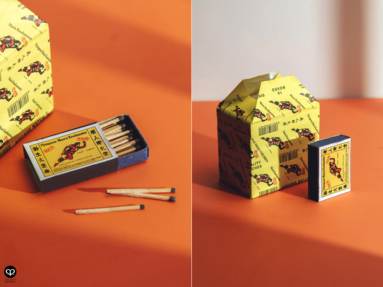 heartpatrick product photography malaysia flying man matches sincere match tobacco mancis keselamatan